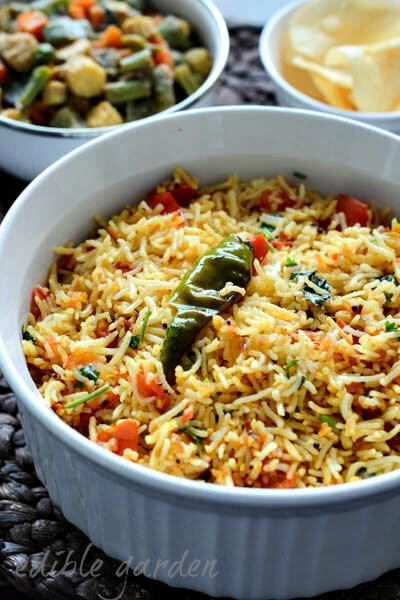 Tomato Rice Recipe South Indian Tomato Rice Step By Step Edible Garden