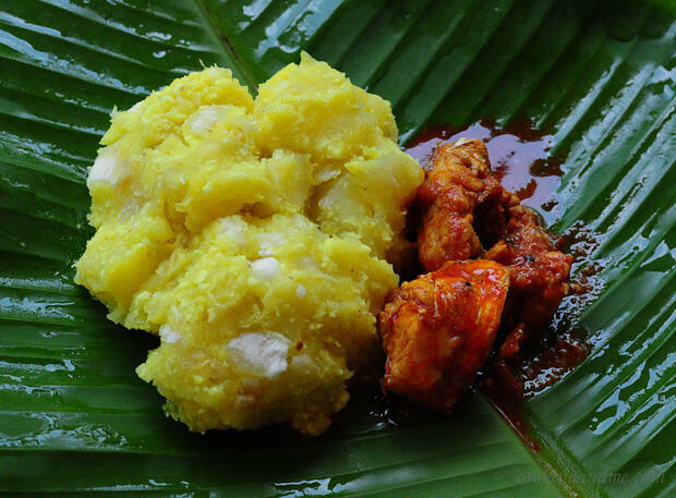 Nietje Tweede leerjaar storting Kappayum Meenum / Boiled Tapioca with Kerala Fish Curry - Edible Garden