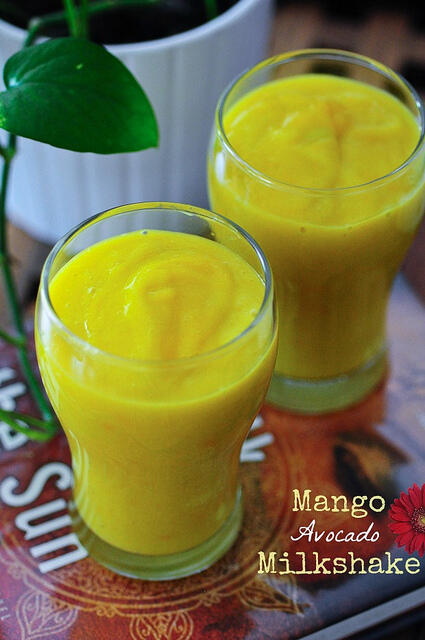 Mango Avocado Milkshake Recipe, Mango Milkshake with Avocados - Edible  Garden