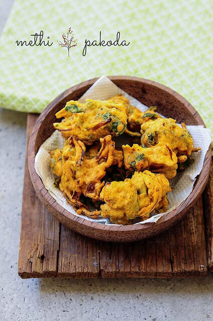 Methi Pakoda Recipe How To Make Methi Pakoda Edible Garden