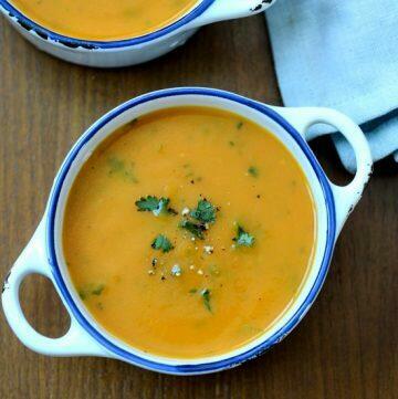 Carrot potato soup, healthy Indian soup recipes - Edible Garden