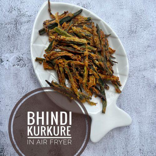 Okra Fry In Air Fryer, Kurkuri Bhindi